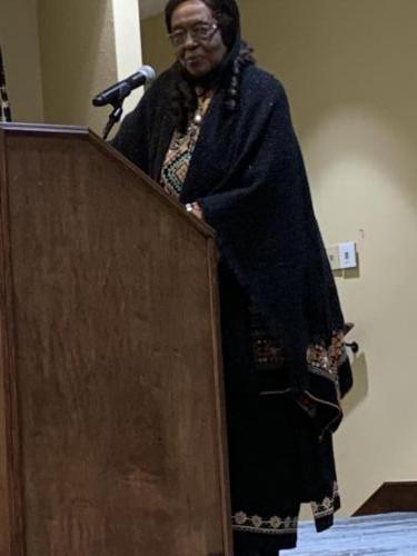 Dr. Mozella Mitchell speaking in response to 50-Year Preaching Anniversary Celebration June 2020