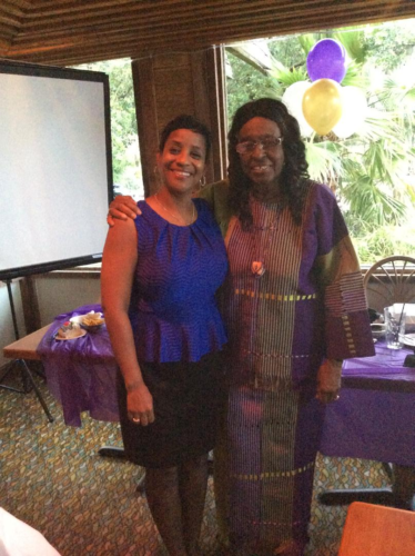 Mozella and Church Member at Retirement Dinner May 2014