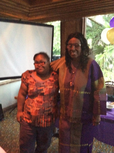 Mozella and Grandniece Nija at Retirement Dinner May 2014