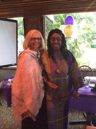 Mozella and longtime Student Cathy from USF at Retirement Dinner May 2014