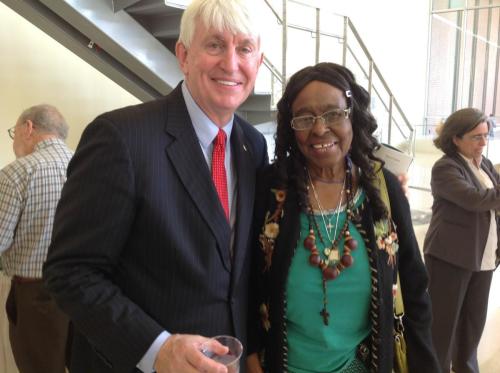 Dr.-Mitchell-with-USF-Provost-at-celebration-in-2013